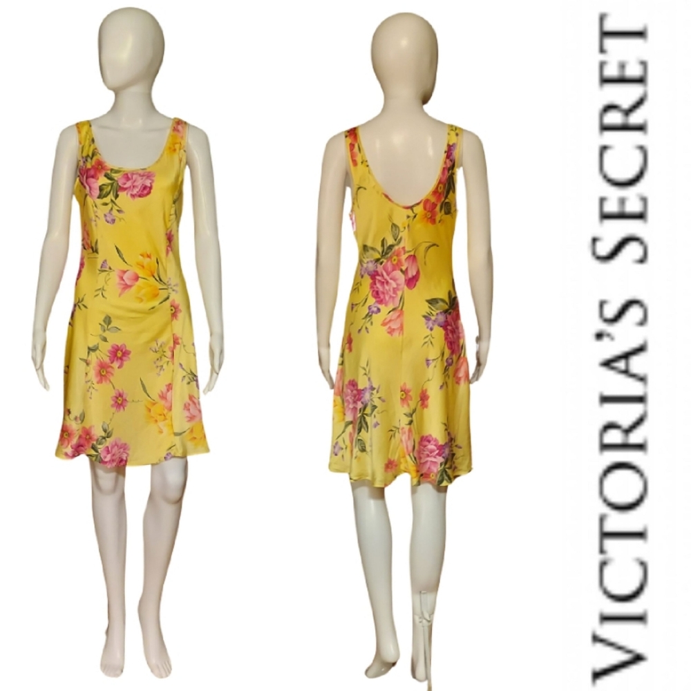 Victoria's Secret Yellow Floral Slip Dress